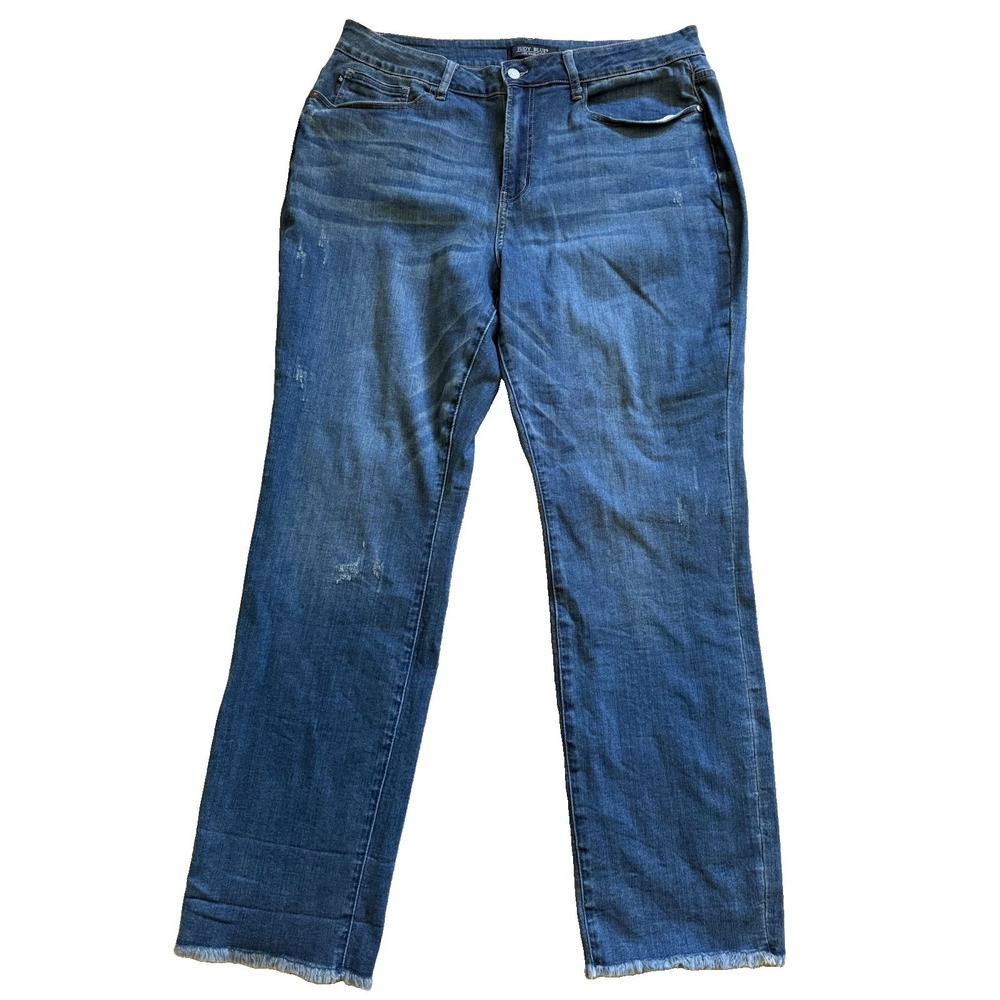 Judy Blue Boyfriend Fit Denim Jeans Size 20W Style #JB88357 Raw Hem - Picture 1 of 9